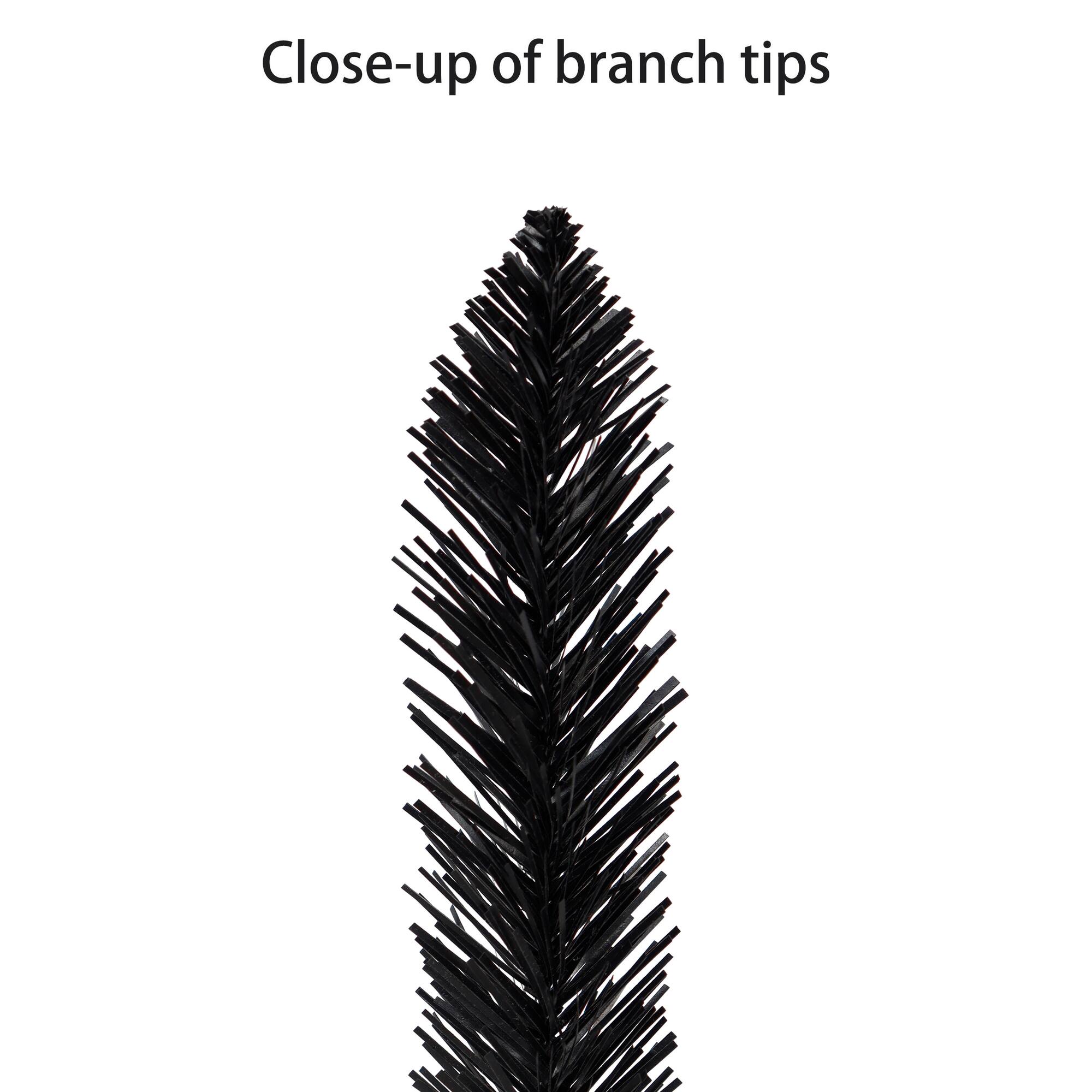 7ft. Pre-Lit Black Carson Pine Artificial Christmas Tree, Clear Lights